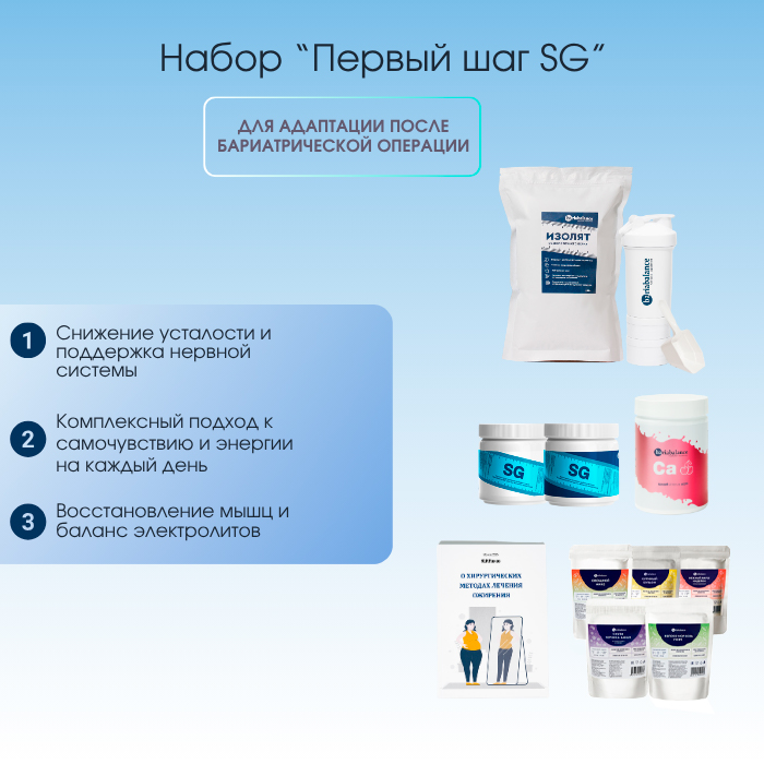 Набор Комплексная поддержка после бариатрической операции: Первый шаг (SG) BariaBalance / Фото 1